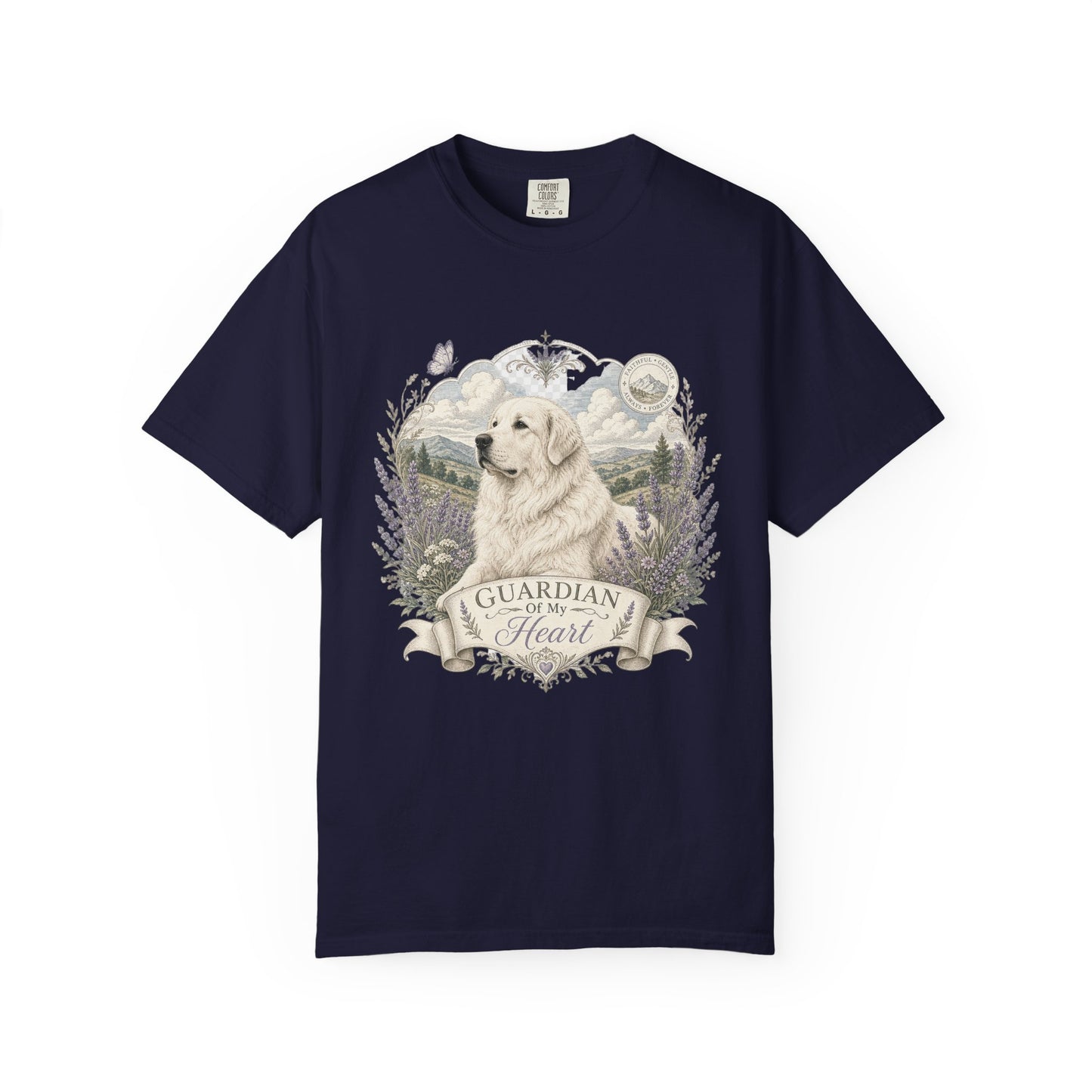 Great Pyrenees Guardian of My Heart T-Shirt | Mountain Dog Illustration