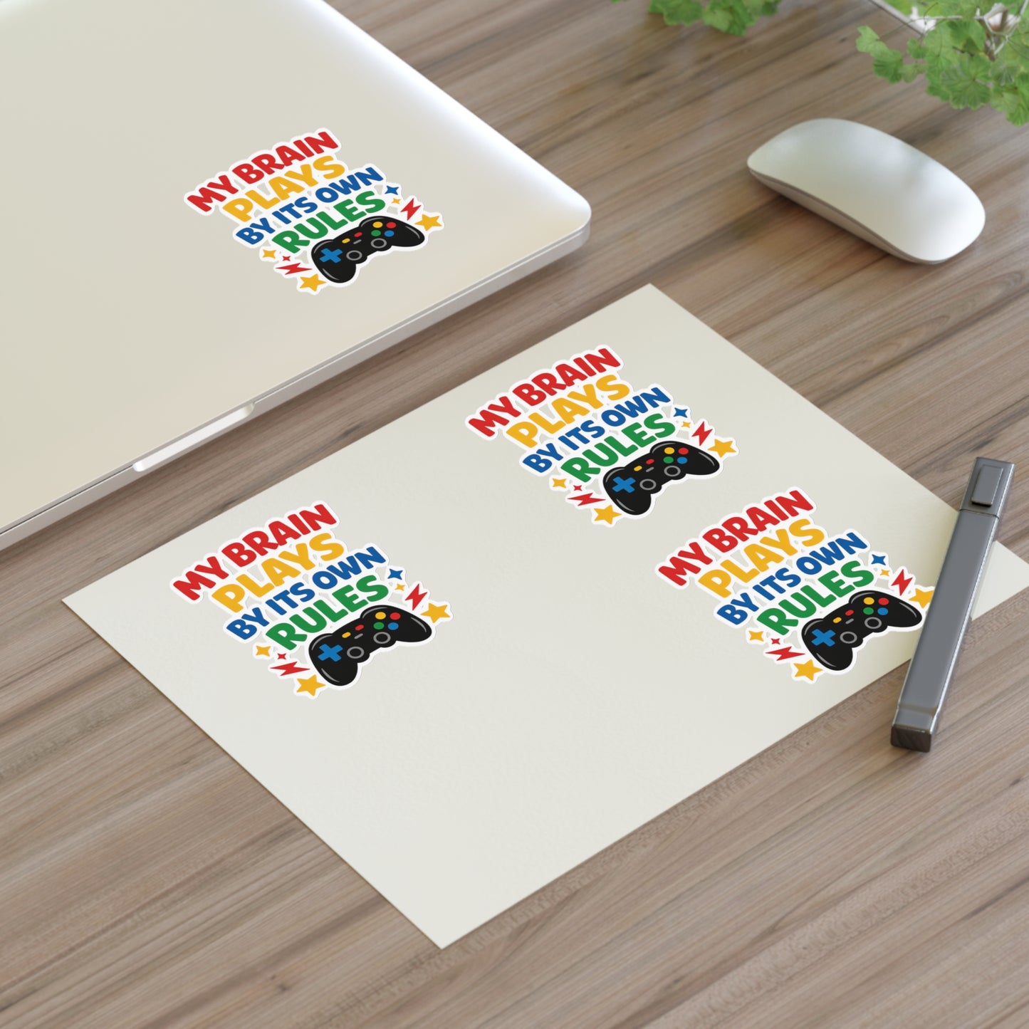 My Brain Plays By Its Own Rules Sticker Sheet | Autism Awareness Stickers