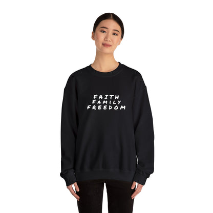 Faith Family Freedom Sweatshirt, Religious Pullover Jumper, Christian Crewneck, Inspirational Sweatshirt, Unisex Religious Shirt, Faith