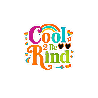 Vibrant Vinyl Decals for Kindness | Cool 2 be Kind Stickers, Fun Wall Art, LGBTQ+ Decor, Kids Room Accessories, Gift for Friends