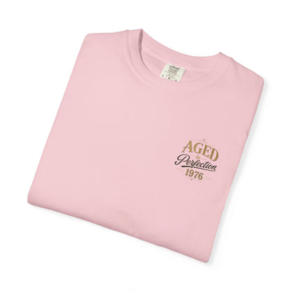 Aged to Perfection 1976 T-Shirt | Vintage Typographic Birthday Design