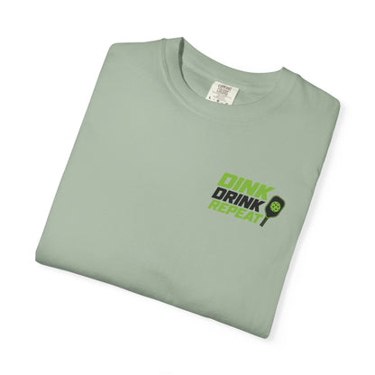 Dink Drink Repeat T-shirt | Pickleball Paddle Graphic