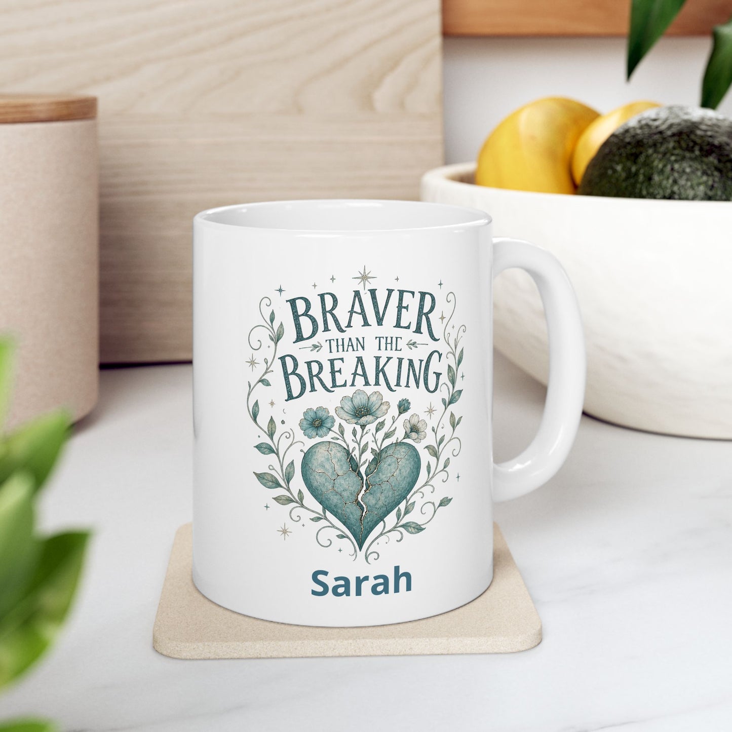 Braver Than The Breaking Survivor Mug | Ceramic Coffee Tea Cup