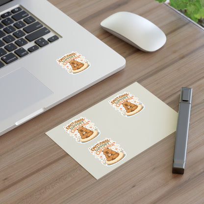 Emotional Support Capybara Sticker Sheet | 4 Cute Capybara Stickers