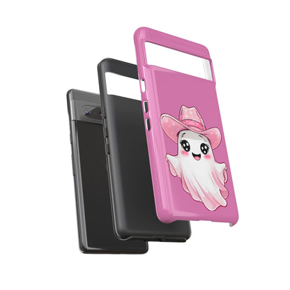Cute Ghost Phone Case - Fun, Whimsical, Kawaii, Halloween, Gift Idea, Pink Ghost Design