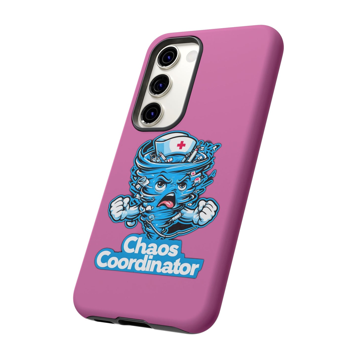 Chaos Coordinator Phone Case, Fun Nurse Gift, Tough Cases for Healthcare Heroes, Unique Cell Phone Cover, Funny Medical Humor/ Pink