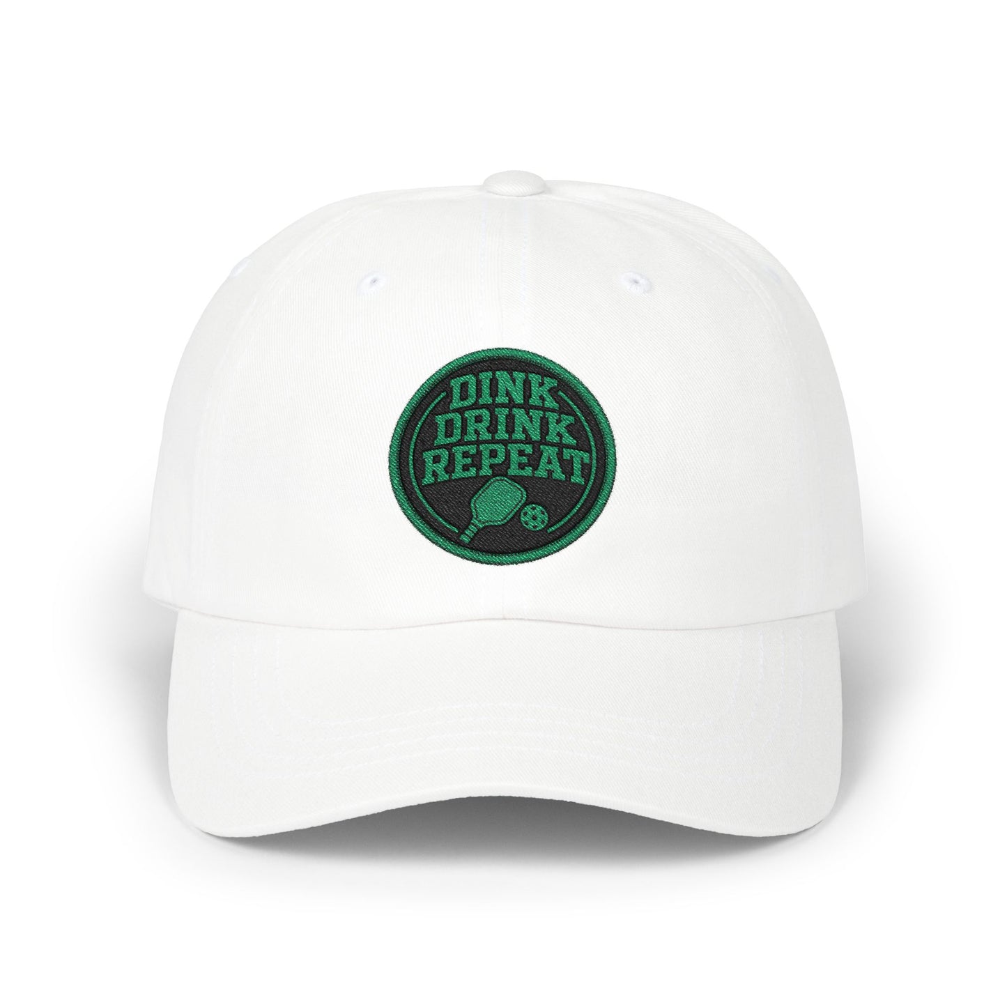 Dink Drink Repeat Dad Cap | Embroidered Pickleball Patch