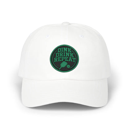 Dink Drink Repeat Dad Cap | Embroidered Pickleball Patch