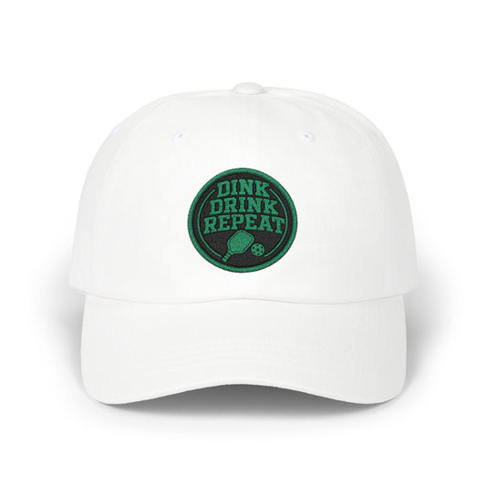 Dink Drink Repeat Dad Cap | Embroidered Pickleball Patch