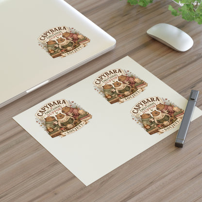 Capybara Emotional Support Society sticker sheet | Capybara stickers, kawaii animal decal