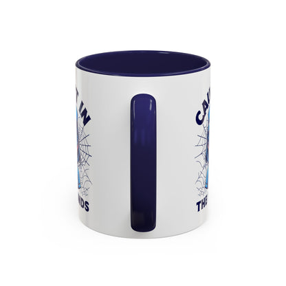 Nurse Coffee Mug, Cute Nursing Gift, Healthcare Appreciation, Fun Spider Design, Caught in the Rounds Mug