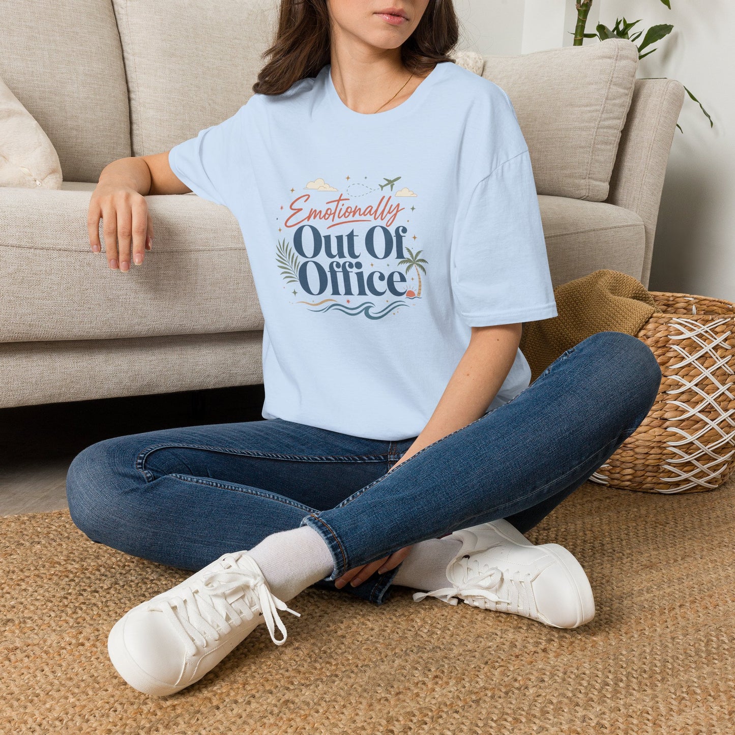 Emotionally Out Of Office T-Shirt | Vacation Palm Beach Design