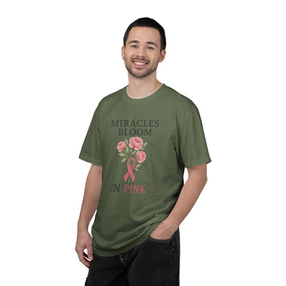 Breast Cancer Awareness T-Shirt, Floral Design for Charity Events, Gifts for Survivors, Unisex Apparel, Supportive Fashion