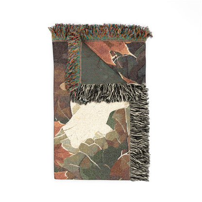 Cozy Artistic Woven Blanket - Floral & Abstract Home Decor, Great for Gift, Sofa, Bed, Fall Decor, Warm Throw