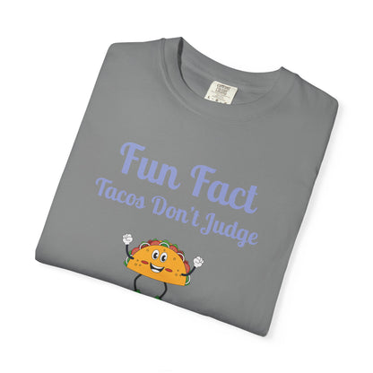 Fun Fact Taco Unisex Tee - Humorous Foodie Shirt, Gift for Taco Lovers, Casual Wear, Cute Graphic Tee