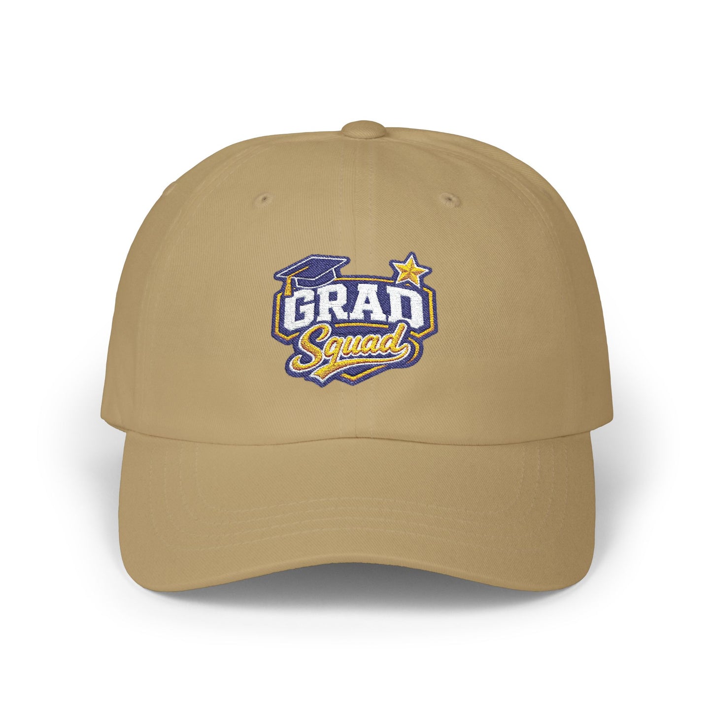 Grad Squad Dad Cap | Graduation embroidered hat, school colors