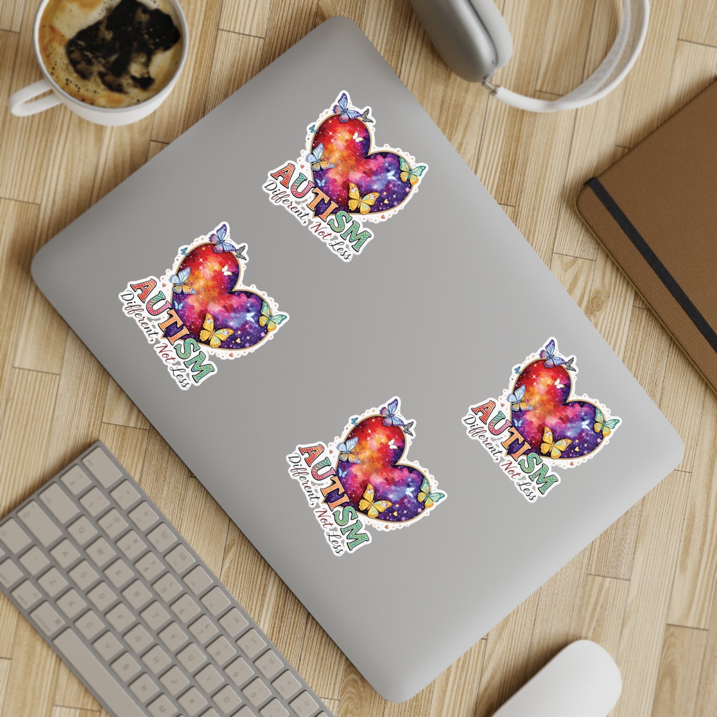 Autism Puzzle Heart Sticker Sheet Bundle, 5pcs | Different Not Less