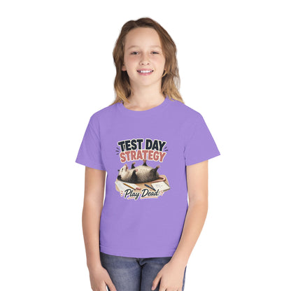 Test Day Strategy Play Dead Youth Tee | Possum Illustration, Back-to-School
