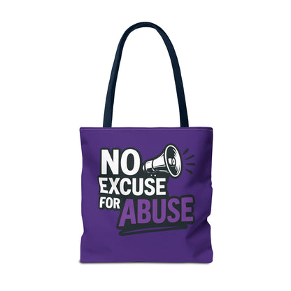Empowerment Tote Bag - No Excuse for Abuse, Advocacy Tote, Eco-Friendly Bag, Fundraiser Gift, Awareness Campaign Bag