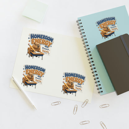 Homeroom Energy Present Barely Capybara sticker | Kiss-Cut Sticker