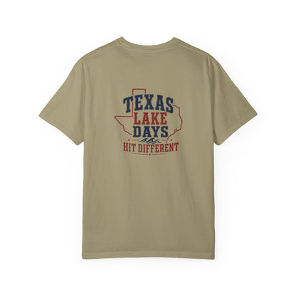 Texas Lake Days Hit Different T-shirt | State Outline Lake Life