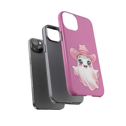 Cute Ghost Phone Case - Fun, Whimsical, Kawaii, Halloween, Gift Idea, Pink Ghost Design