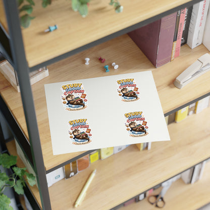 Study Group Captain Otter Sticker | Otter with Snacks Kiss-Cut Sticker