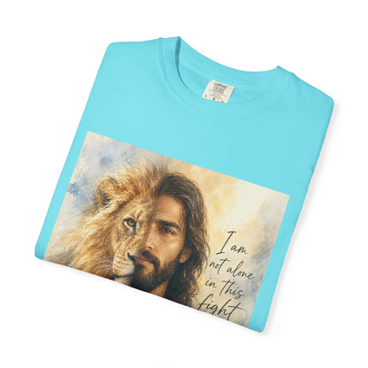 Jesus Lion of Judah t-shirt | I am not alone in this fight Christian tee
