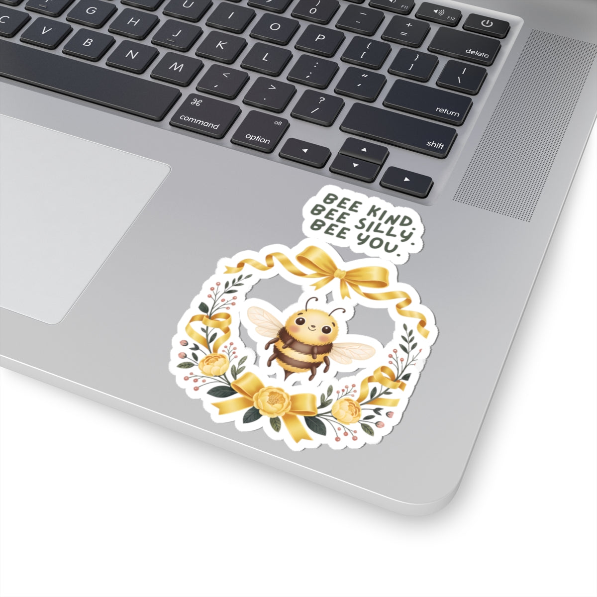 Bee Kind Bee Silly Bee You sticker | Kiss-cut vinyl sticker, cute bee wreath