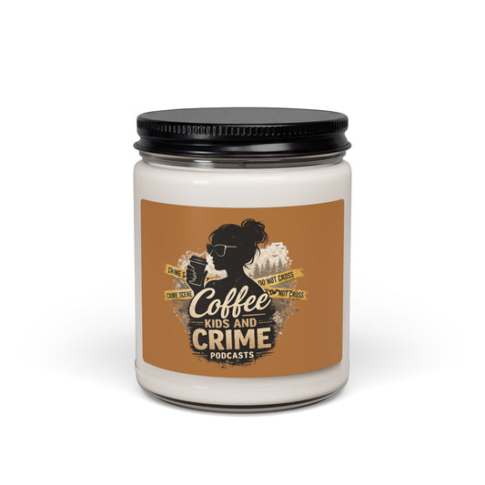 Coffee Kids and Crime logo Candle for Mom | Scented Soy 9oz