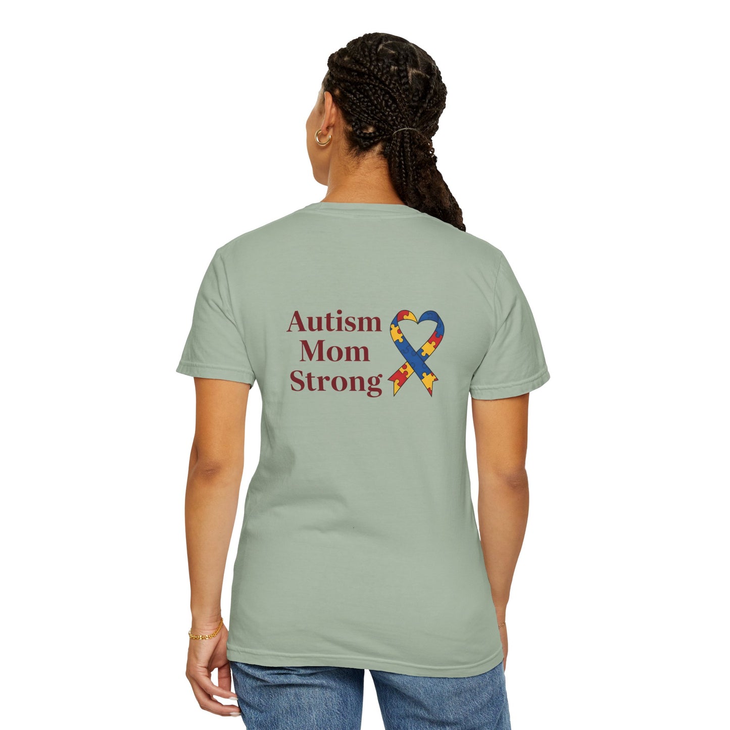 Autism Mom Strong T-shirt | Autism Awareness Puzzle Ribbon