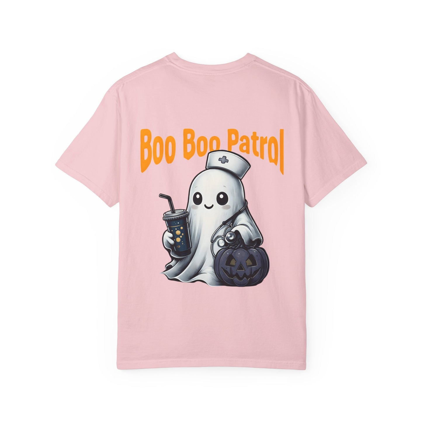 Halloween Ghost 'Boo Boo Patrol' T-Shirt, Unisex Graphic Tee, Fun Fall Apparel, Spooky Season Top, Nurse Halloween Fashion