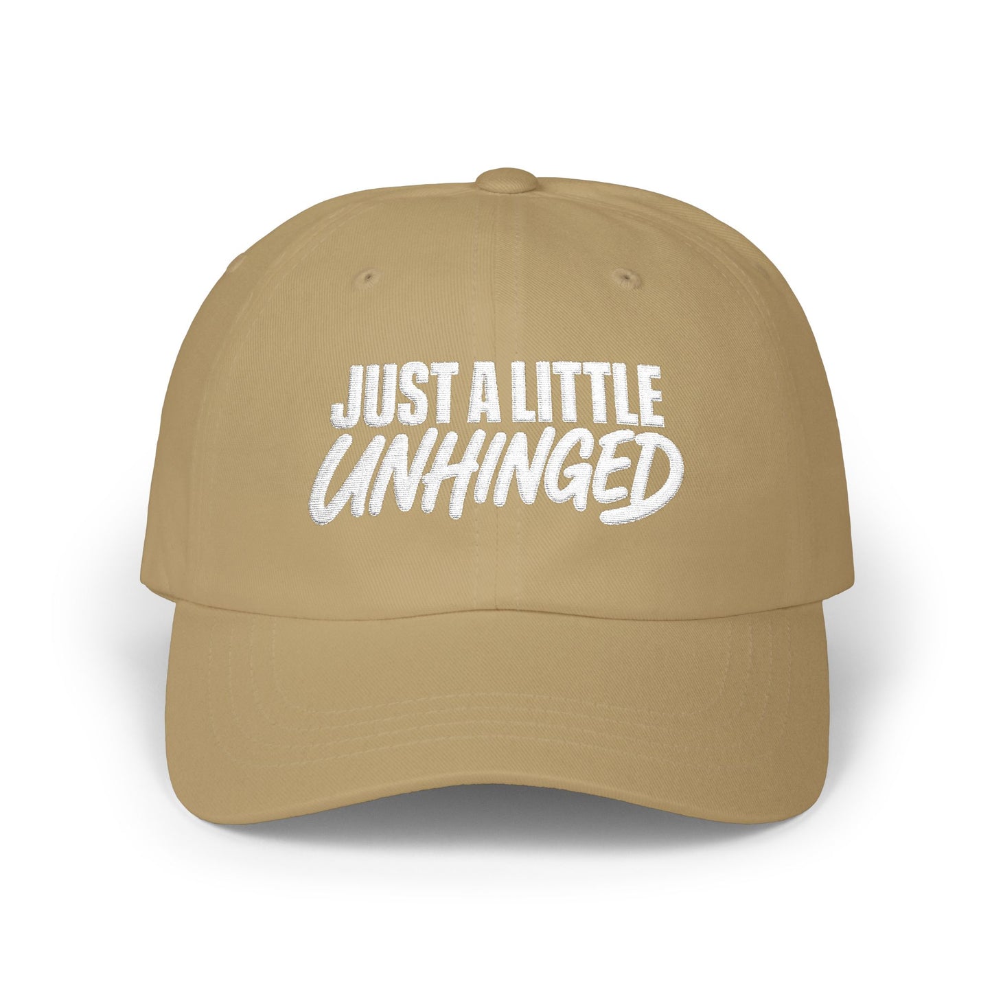 Just a Little Unhinged Dad Cap | Embroidered Baseball Hat, Funny Text