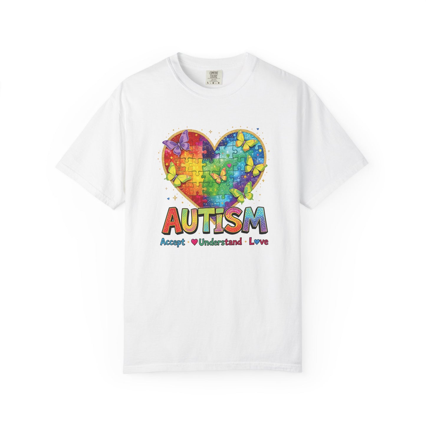 Autism Puzzle Heart T-shirt | Accept Understand Love