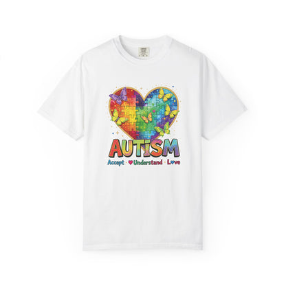 Autism Puzzle Heart T-shirt | Accept Understand Love