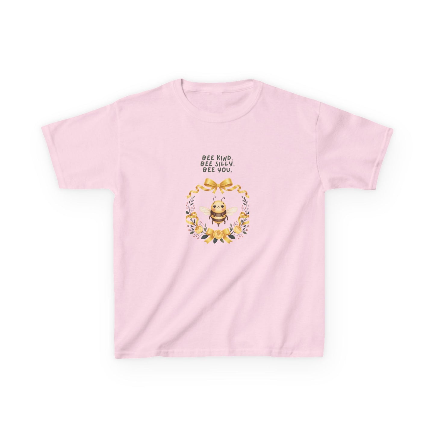 Bee Kind Bee Silly Bee You Kids T-Shirt | Cute Bee Wreath Design