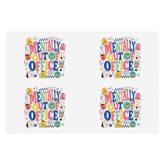 Mentally Out Of Office Sticker Sheets | Decorative Planner Stickers, Cute Office Humor