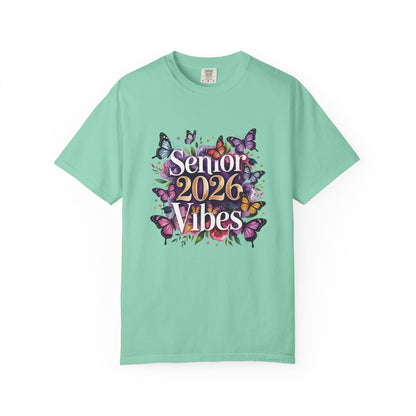 Senior 2026 Vibes T-Shirt | Butterfly Graduation Design