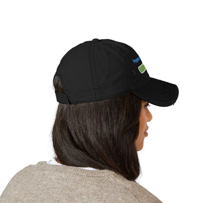 Embroidered "Progress, not Perfection"  Distressed Baseball Cap for Men and Women, Vintage Retro Hat, Inspirational Cap, Motivational Cap