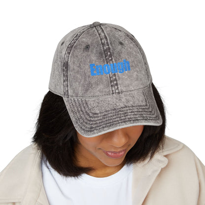 Embroidered "Enough" Cap, Vintage, Motivational, Unisex Hat, Baseball Cap, Gift for Him/Her