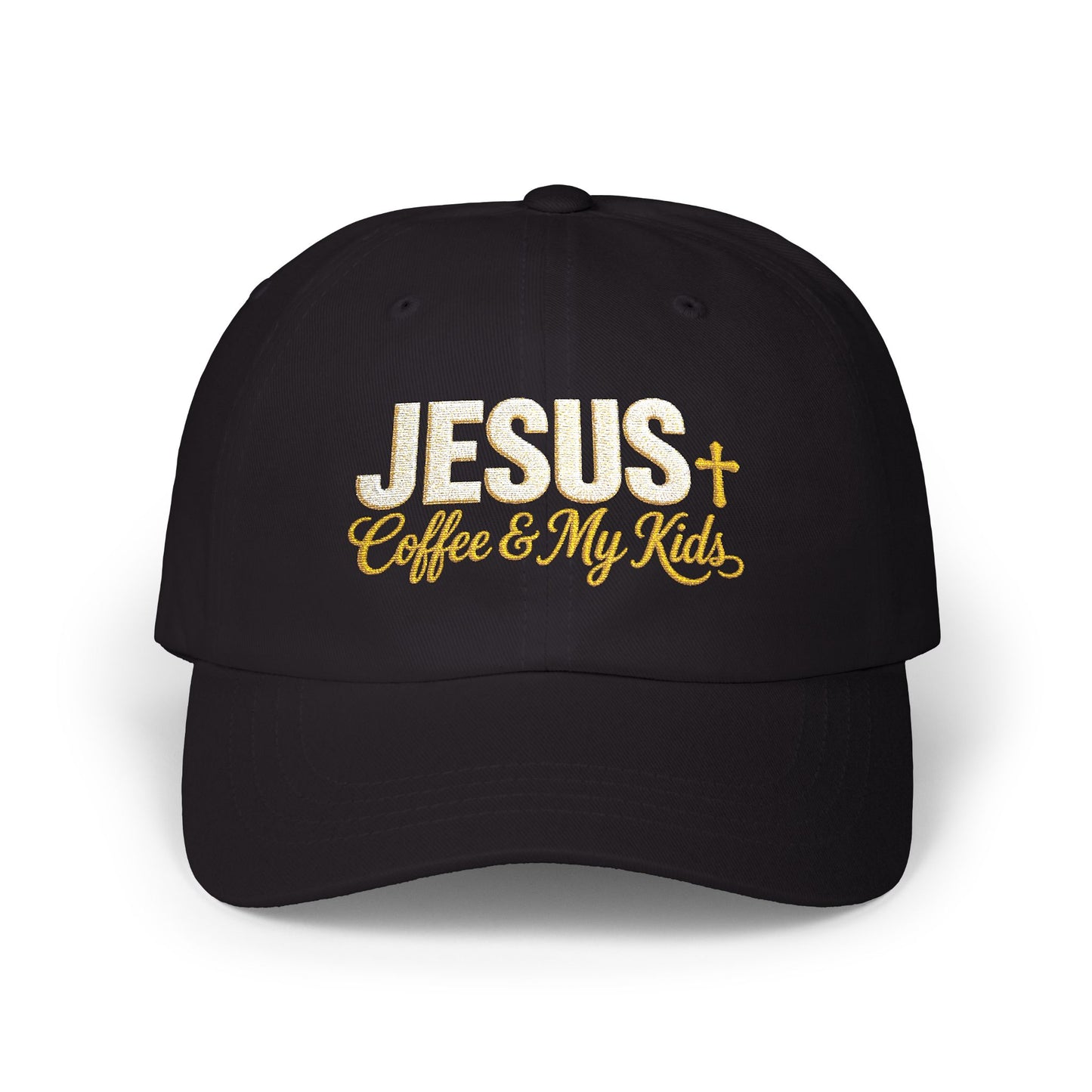Jesus Coffee & My Kids Dad Cap | Christian Faith Hat, Embroidered Scripture
