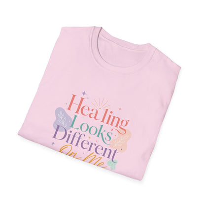 Healing Looks Different On Me T-Shirt | Pastel Floral Typography