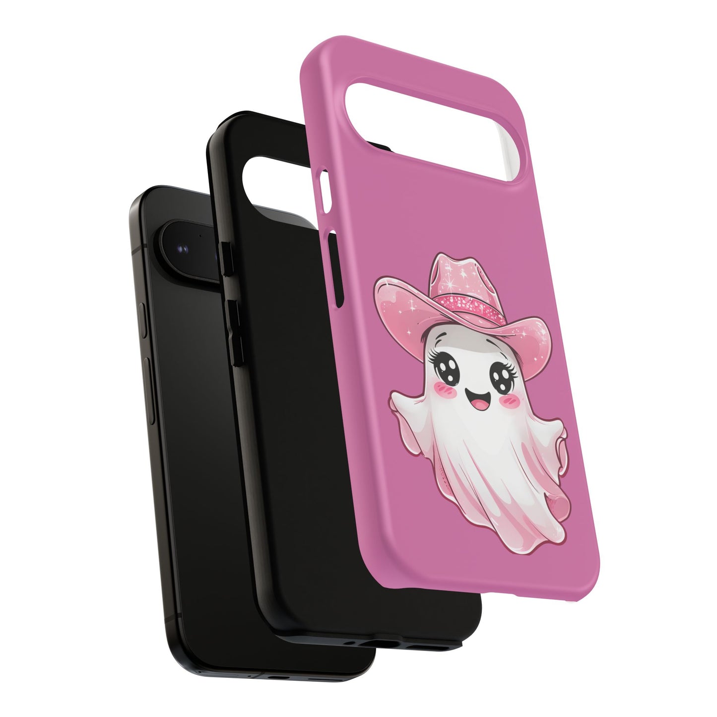 Cute Ghost Phone Case - Fun, Whimsical, Kawaii, Halloween, Gift Idea, Pink Ghost Design