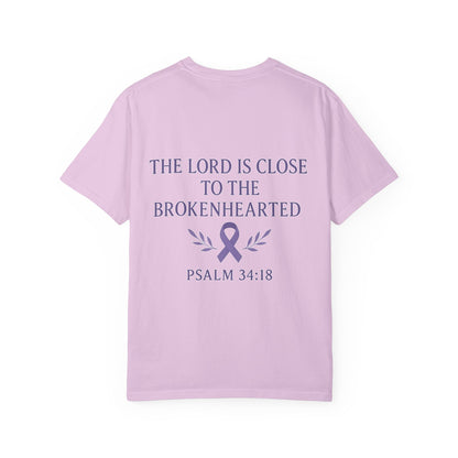 Garment-Dyed T-Shirt with Inspirational Quote, Unisex Motivational Tee, Gift for Faith, Comfort Clothing, Christian Apparel, Awareness
