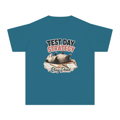 Test Day Strategy Play Dead Youth Tee | Possum Illustration, Back-to-School