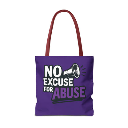 Empowerment Tote Bag - No Excuse for Abuse, Advocacy Tote, Eco-Friendly Bag, Fundraiser Gift, Awareness Campaign Bag