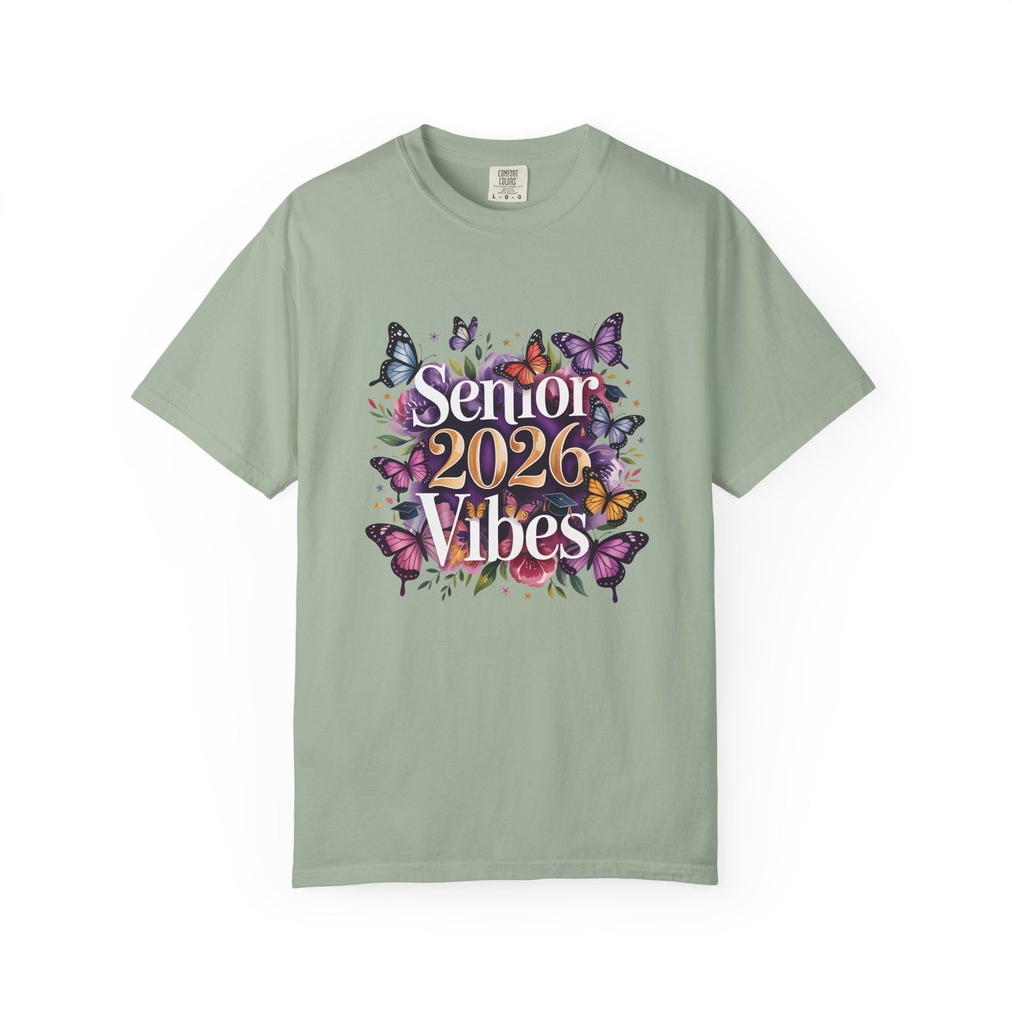 Senior 2026 Vibes T-Shirt | Butterfly Graduation Design