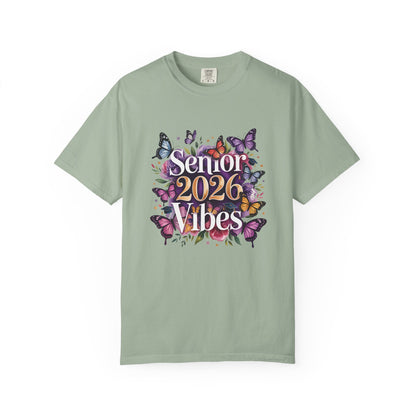 Senior 2026 Vibes T-Shirt | Butterfly Graduation Design