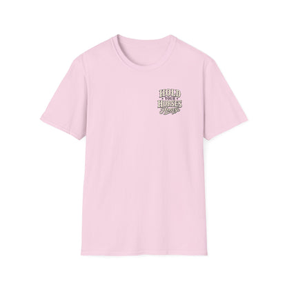Hold Your Horses Honey T-Shirt | Retro Western Script, Chest & Back Graphic