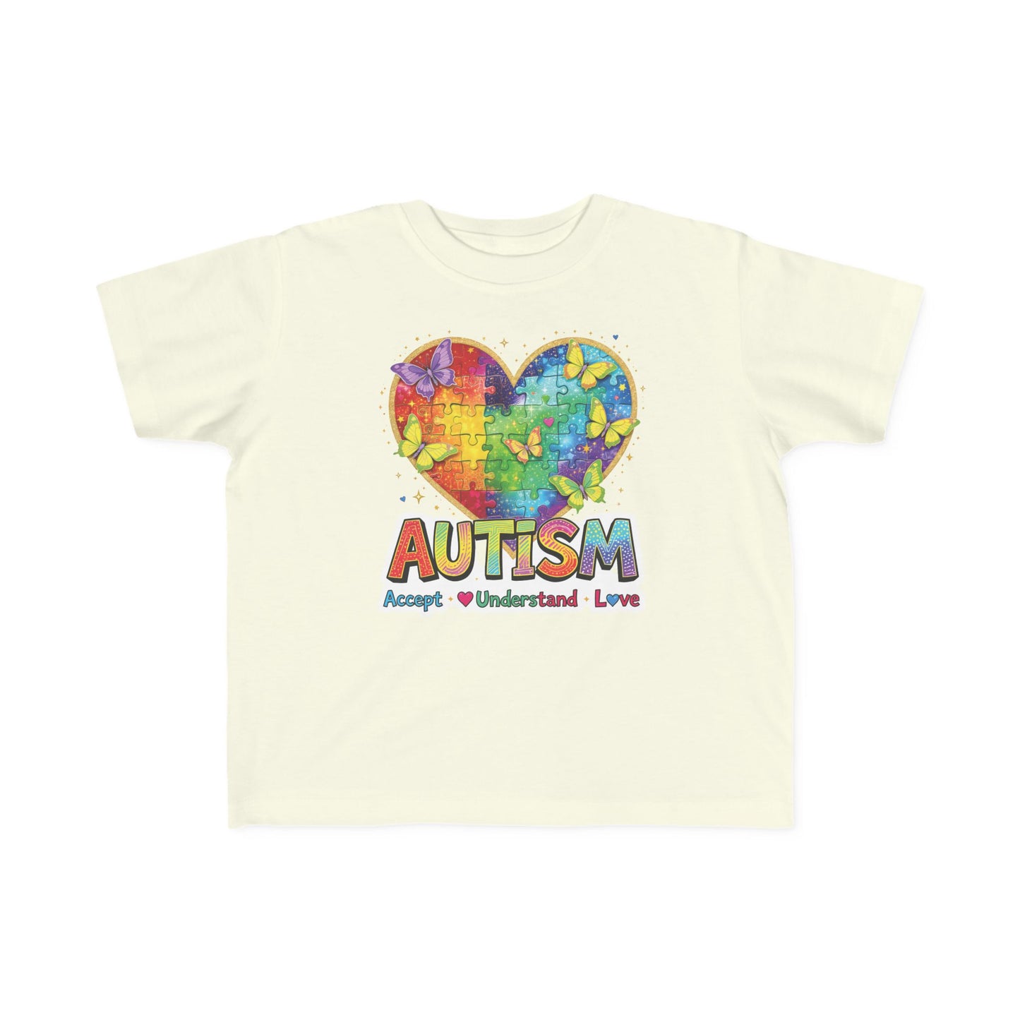Autism Puzzle Heart Toddler Tee | Accept Understand Love
